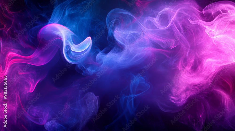 Bright, swirling clouds of neon purple and electric blue smoke create a high-energy abstract background with bold, flowing forms and vivid colors. Bright, swirling clouds of neon purple and electric blue smoke create a high-energy abstract background with bold, flowing forms and vivid colors.