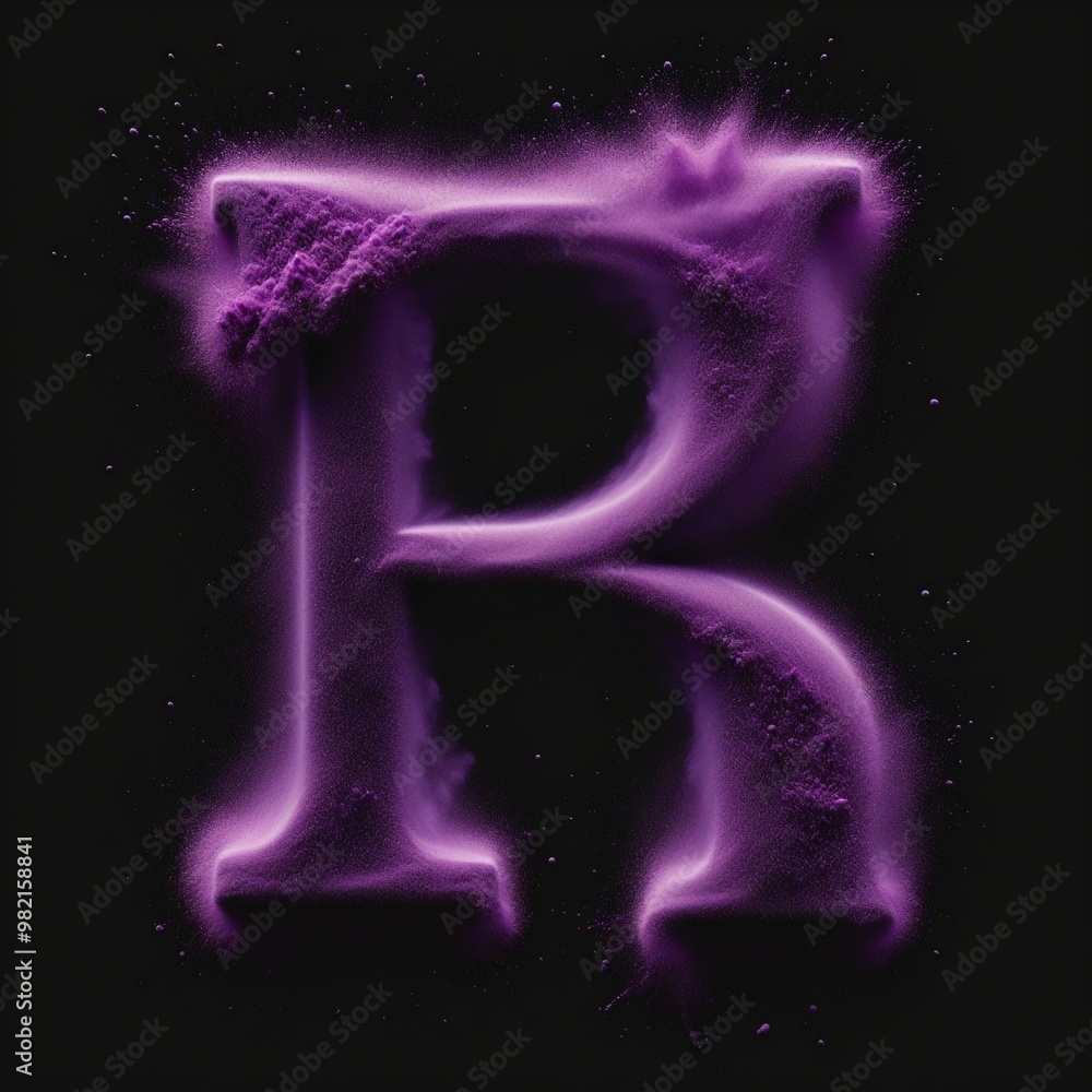 cacao powder letter ''R'' - Graphic cacao powder letter ''R'' - Graphic