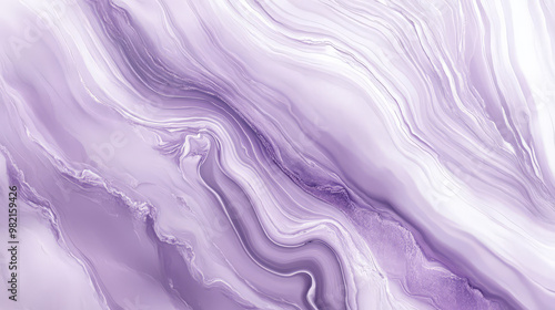 Liquid marble texture in soft lilac and light grey, with smooth flowing lines and organic swirling patterns throughout.