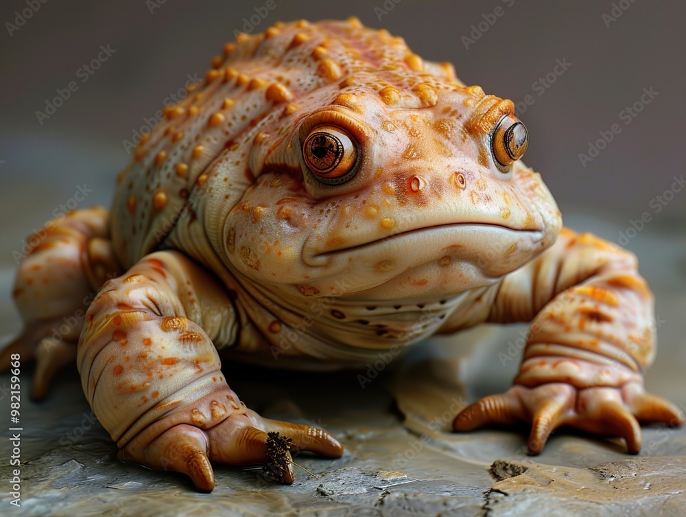 Close-Up Portrait of a Toad with Detailed Skin Texture Close-Up Portrait of a Toad with Detailed Skin Texture