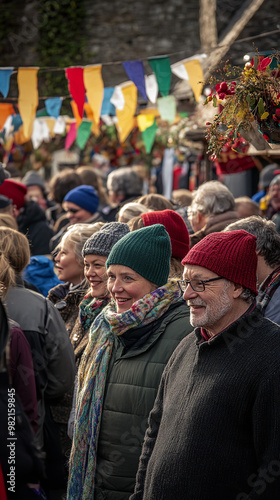 Wallpaper Mural Festive Outdoor Market on Saint Catherine's Day Selling Crafts  Torontodigital.ca