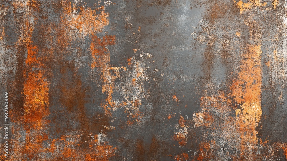 A grunge textured surface in rusty orange and dark grey. A grunge textured surface in rusty orange and dark grey.
