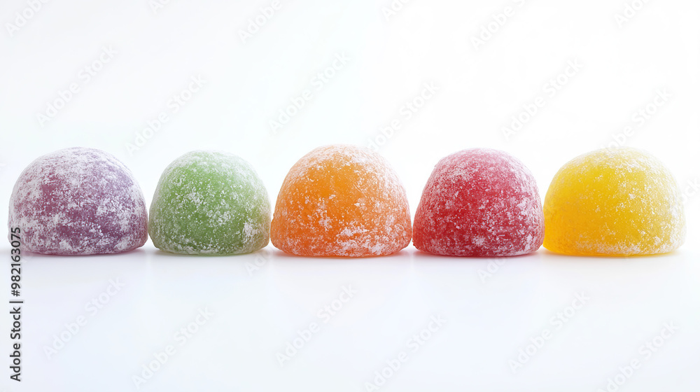 Obraz premium dessert moti on a white background