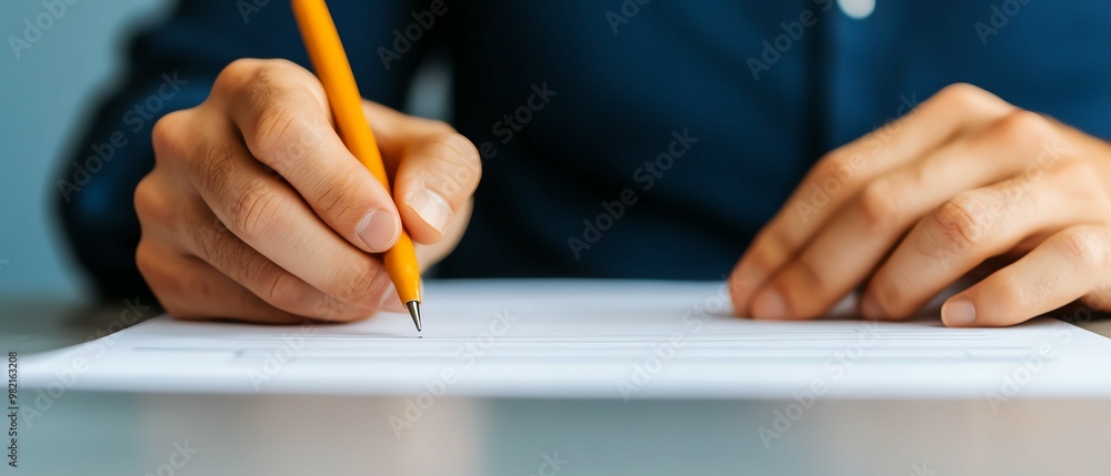 Closeup of a financial risk assessment form being filled out, precise and thorough, Financial risk assessment Closeup of a financial risk assessment form being filled out, precise and thorough, Financial risk assessment
