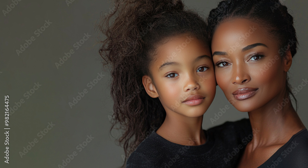 Beautiful portrait of mother and daughter hugging showing their strong bond and love. copy space. mother love Beautiful portrait of mother and daughter hugging showing their strong bond and love. copy space. mother love