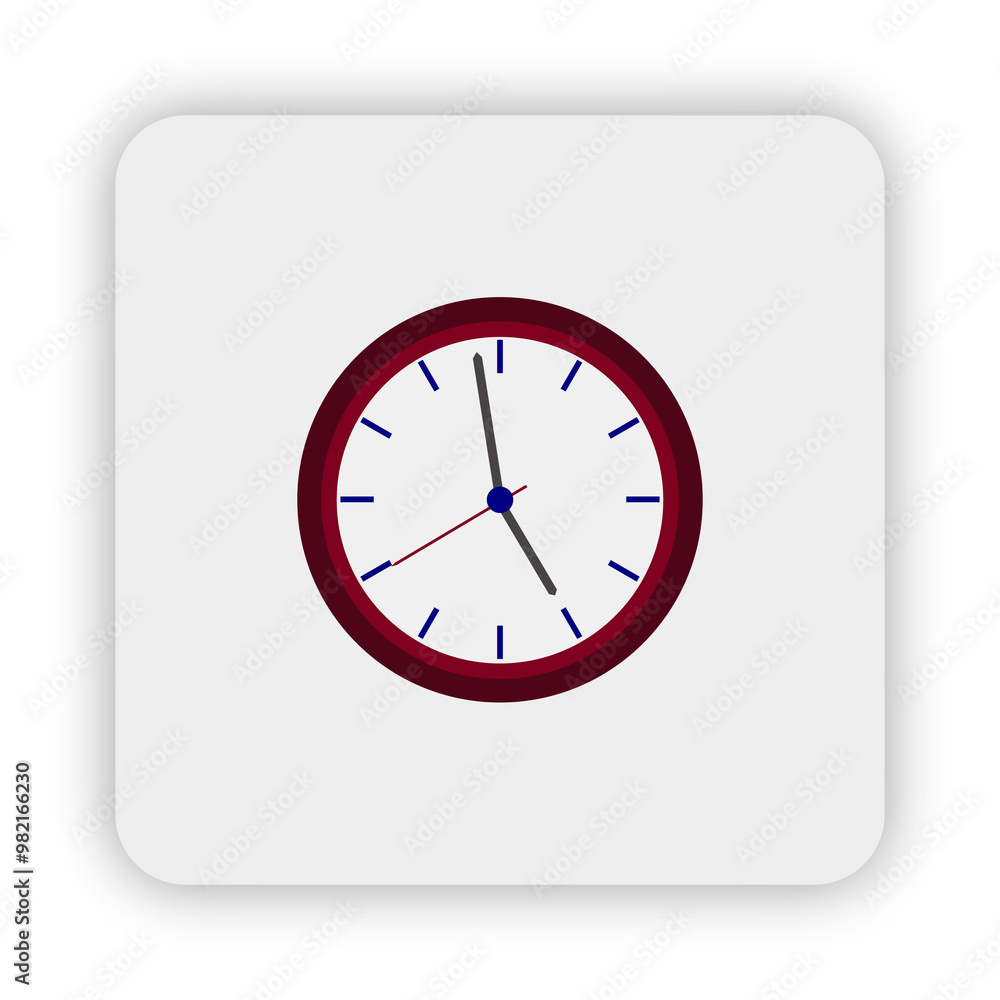 wall clock icon on button, wall clock Flat style icon Illustration, wall clock icon wall clock icon on button, wall clock Flat style icon Illustration, wall clock icon
