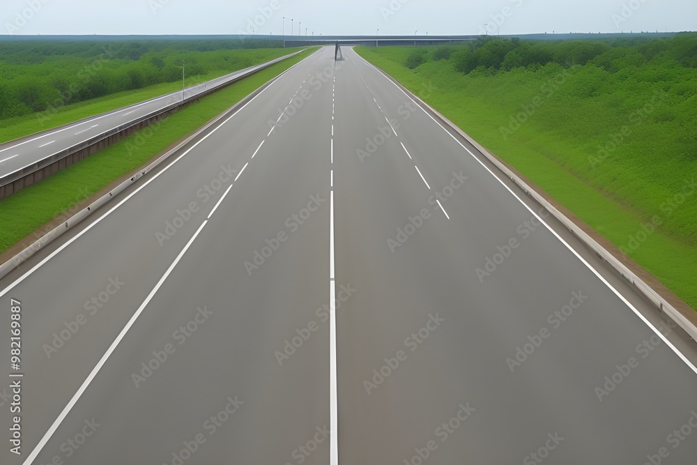 Isolated Expressway on White Background Isolated Expressway on White Background