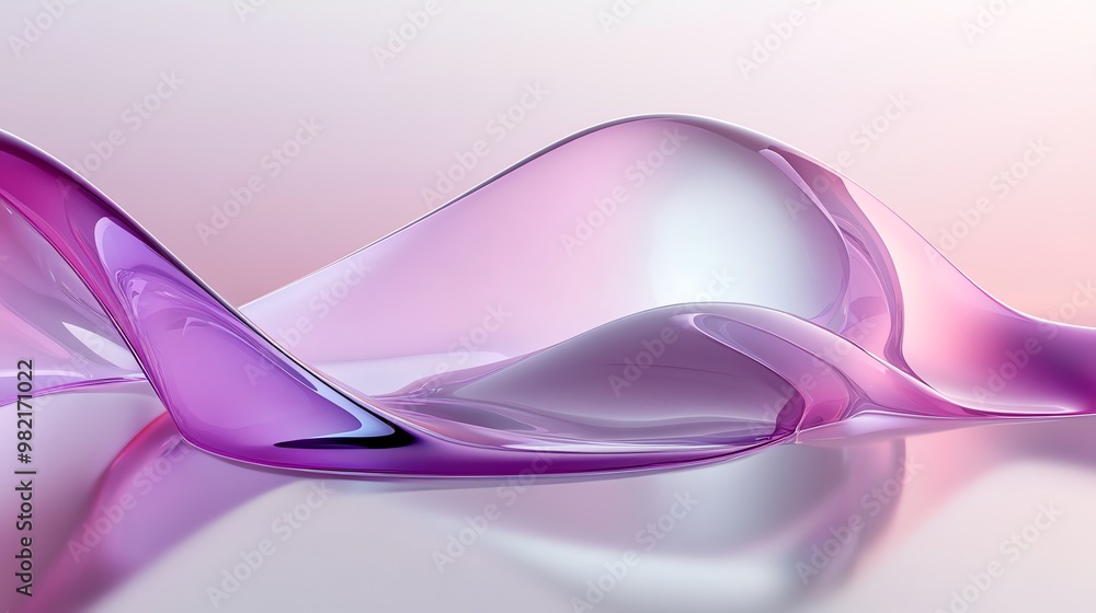 Abstract purple and pink waves with a glossy finish. Abstract purple and pink waves with a glossy finish.