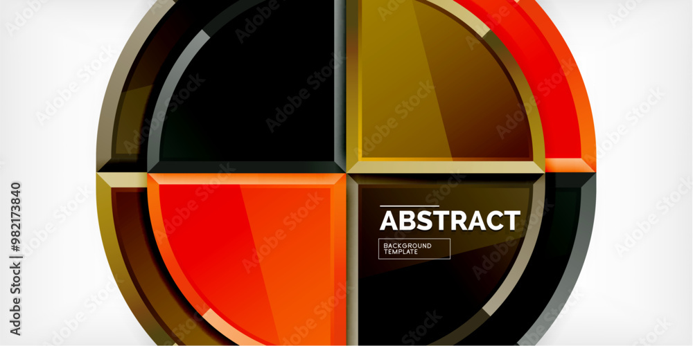 Fototapeta premium Glossy circles geometric background. Vector Illustration For Wallpaper, Banner, Background, Card, Book Illustration, landing page