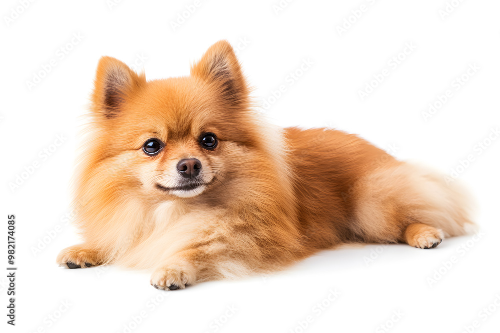 Dog pomeranian mammal animal isolated on white background Dog pomeranian mammal animal isolated on white background