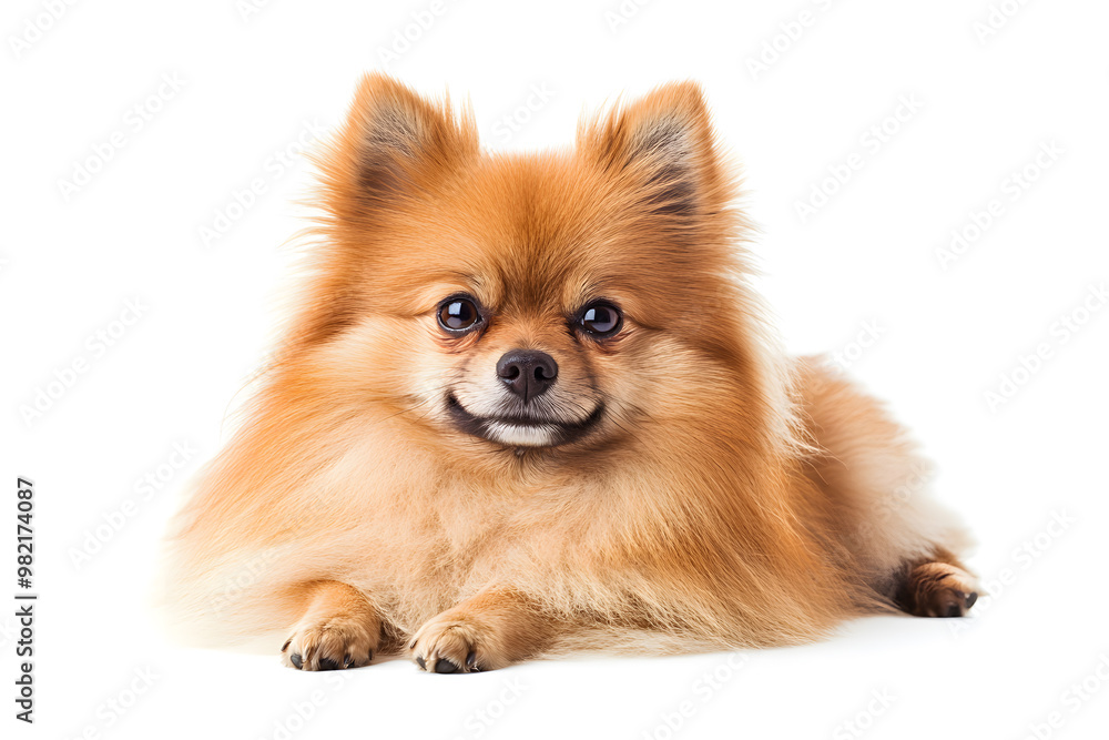 Dog pomeranian mammal animal isolated on white background Dog pomeranian mammal animal isolated on white background