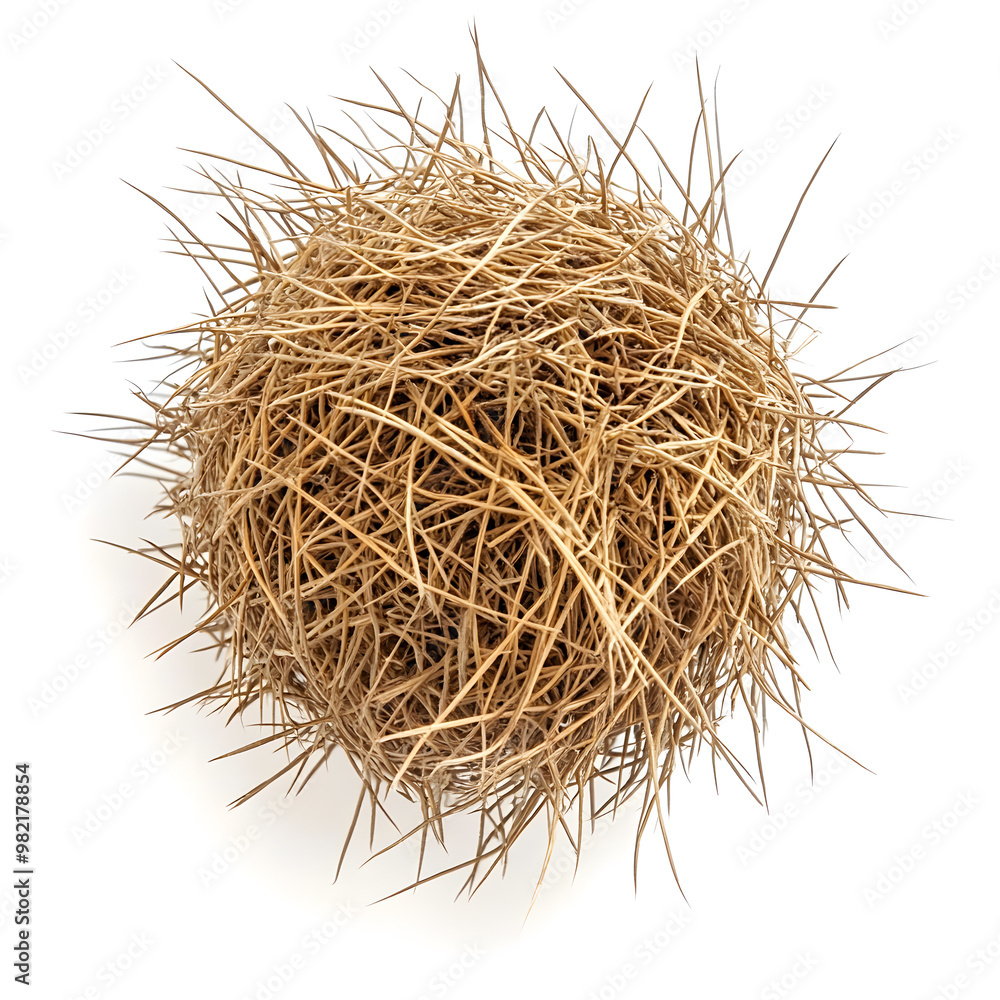 Fototapeta premium Round Dry Tumbleweed Ball isolated on white