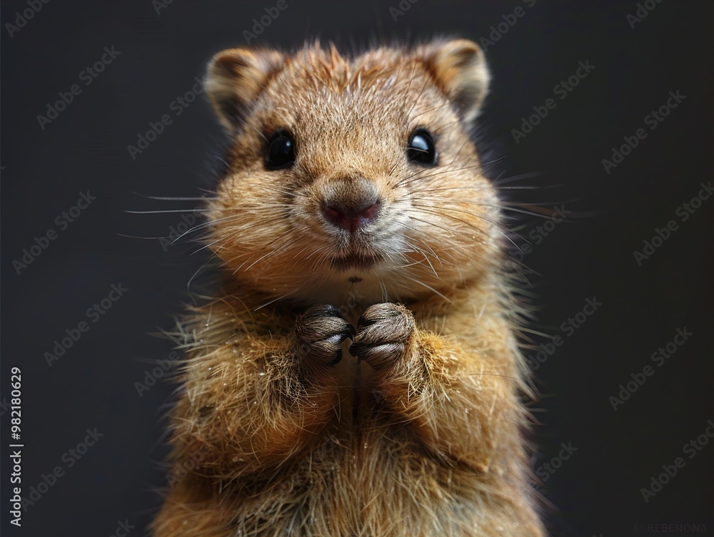Cute Rodent Portrait: Close-up of a Small, Furry Animal Cute Rodent Portrait: Close-up of a Small, Furry Animal