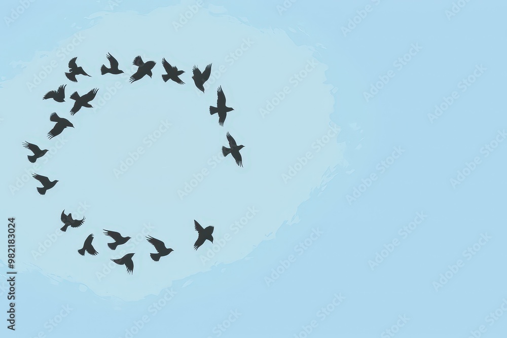 Fototapeta premium Creamy Birds Seamless Pattern - Digital Illustration With High Quality Pixels Can Be Used For Print On Demand . Beautiful simple AI generated image