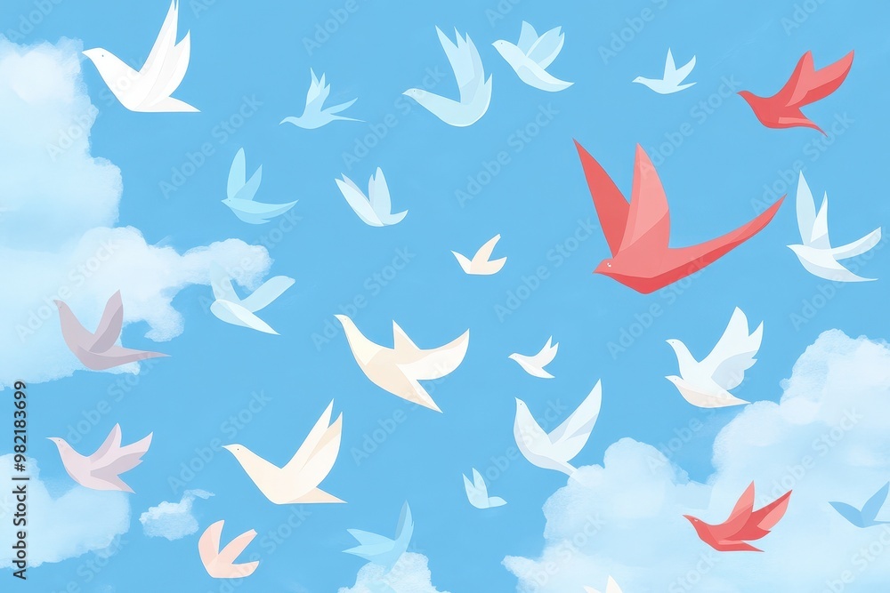 A collection of cartoon-style blue birds showcasing various poses and expressions.. Beautiful simple AI generated image A collection of cartoon-style blue birds showcasing various poses and expressions.. Beautiful simple AI generated image