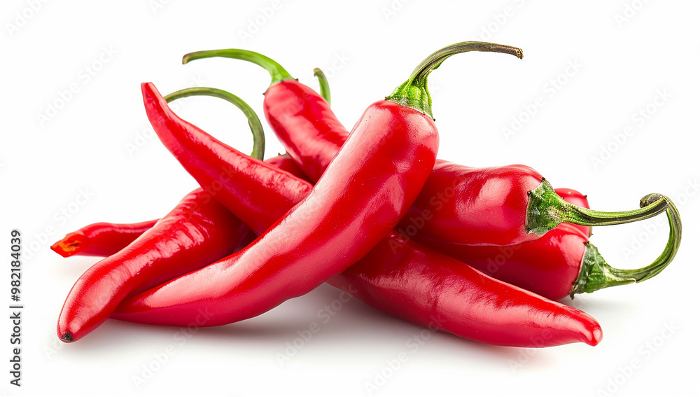 Red hot pepper isolated on white background with clipping path Red hot pepper isolated on white background with clipping path