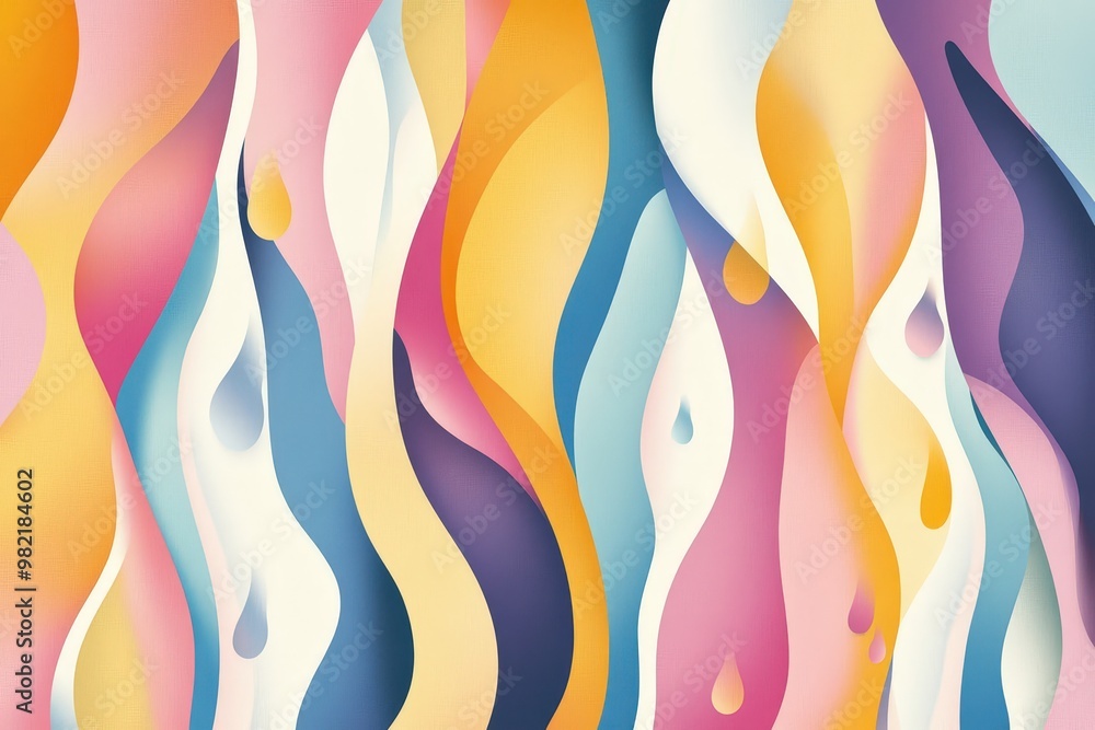 Rainbow wave abstract background design element - curves banner. Beautiful simple AI generated image Rainbow wave abstract background design element - curves banner. Beautiful simple AI generated image
