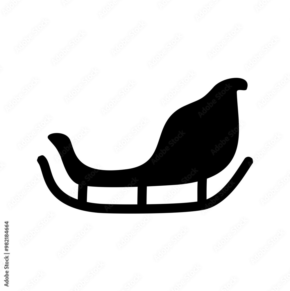 Santa Claus sleigh silhouette. Vector illustration Santa Claus sleigh silhouette. Vector illustration