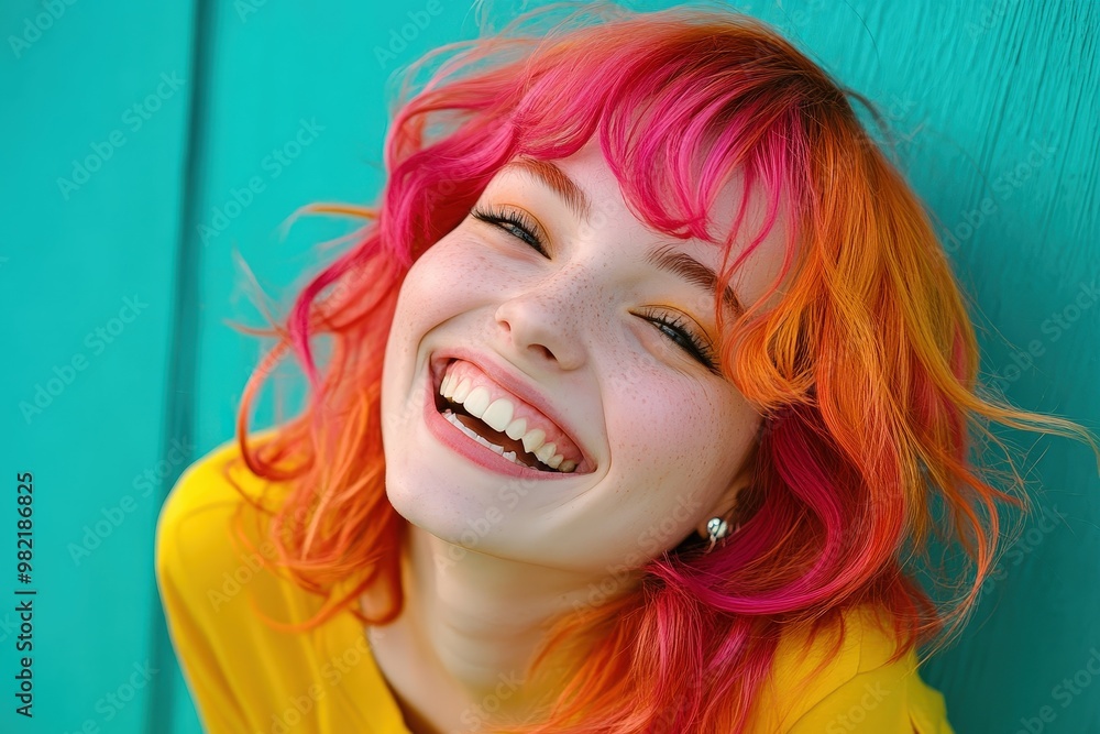 Mockup featuring girl in white t-shirt against vibrant yellow backdrop. Beautiful simple AI generated image Mockup featuring girl in white t-shirt against vibrant yellow backdrop. Beautiful simple AI generated image