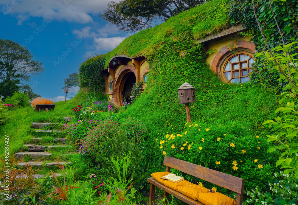MATAMATA- NEW ZEALAND -NOVEMBER -2- 2022: Hobbiton - movie set created ...