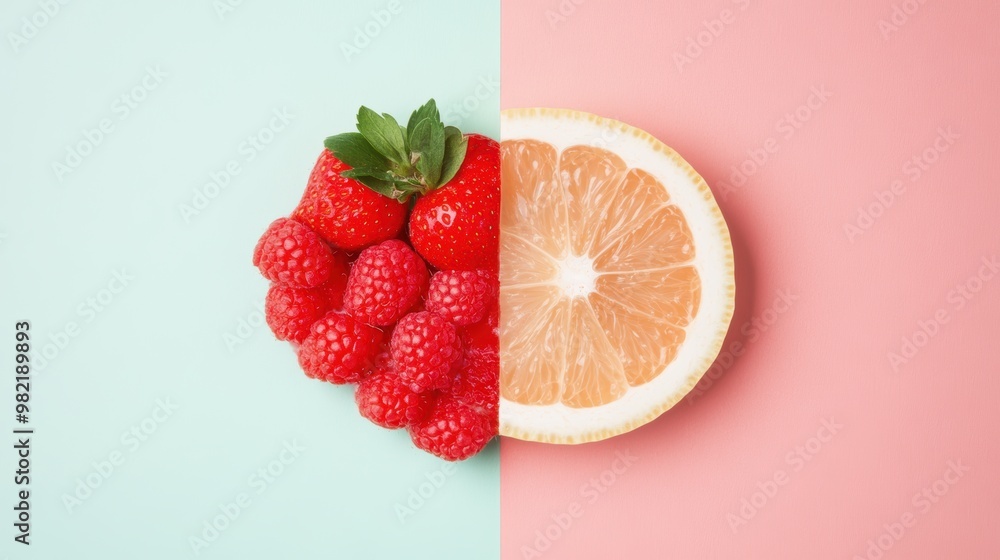 A simple Venn diagram depicting the differences and similarities between two different types of fruits, with shared characteristics in the overlapping area. A simple Venn diagram depicting the differences and similarities between two different types of fruits, with shared characteristics in the overlapping area.