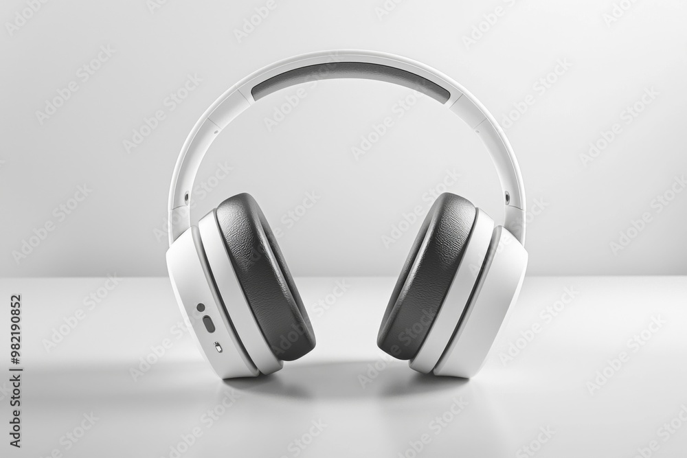 Modern Wireless Headphone Mockup Isolated created with Generative AI Modern Wireless Headphone Mockup Isolated created with Generative AI