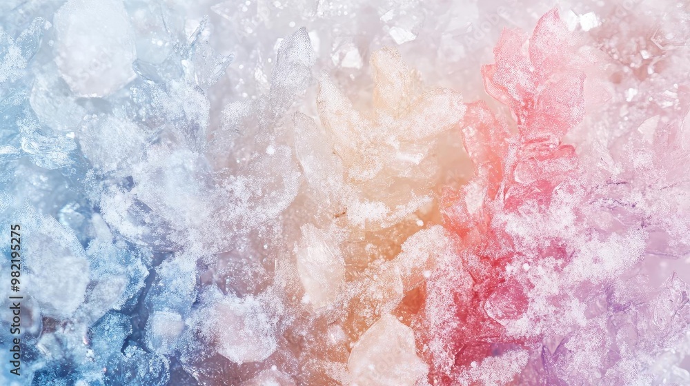 Fototapeta premium A beautiful abstract background featuring a blend of soft colors and ice textures, perfect for creative projects.