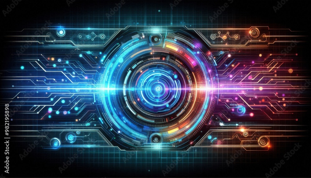 Obraz premium energy of realms abstract wallpaper