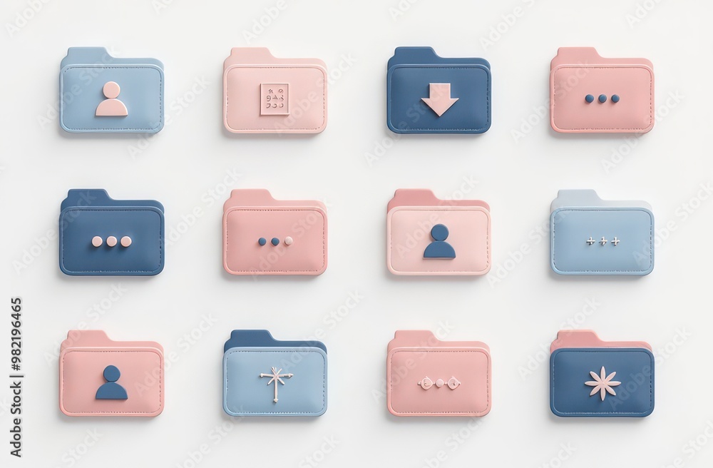 Realistic set of user interface icons for website or mobile app, illustration of design elements Realistic set of user interface icons for website or mobile app, illustration of design elements
