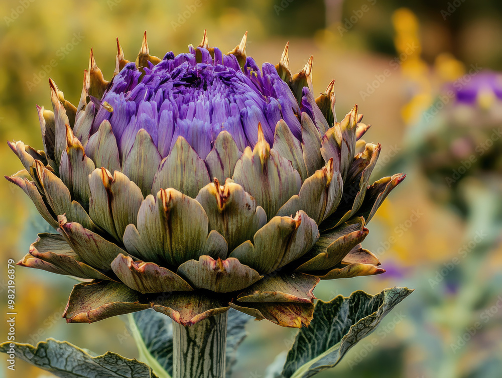 Beautiful view of a purple flower in a garden. Created with Ai Beautiful view of a purple flower in a garden. Created with Ai