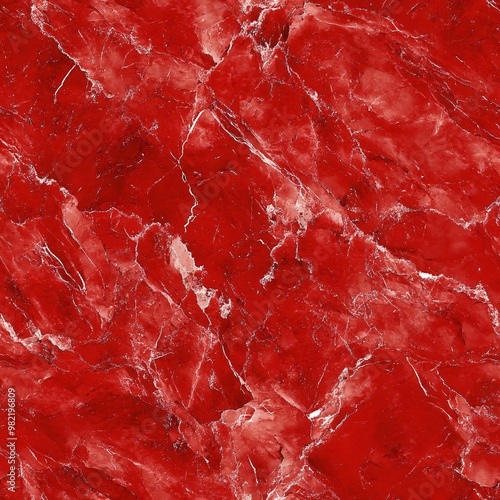 Bright red marble with fine white veins, perfect for statement-making interiors