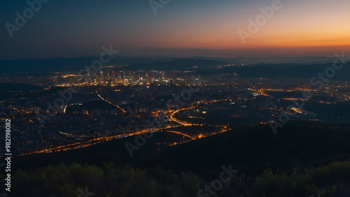 view of the city, generative ai