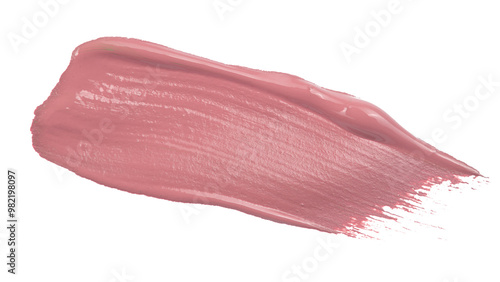 colorful brush strokes oil paint isolated on white background, clipping path