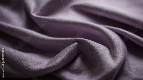 Soft purple light on woven linen surface background