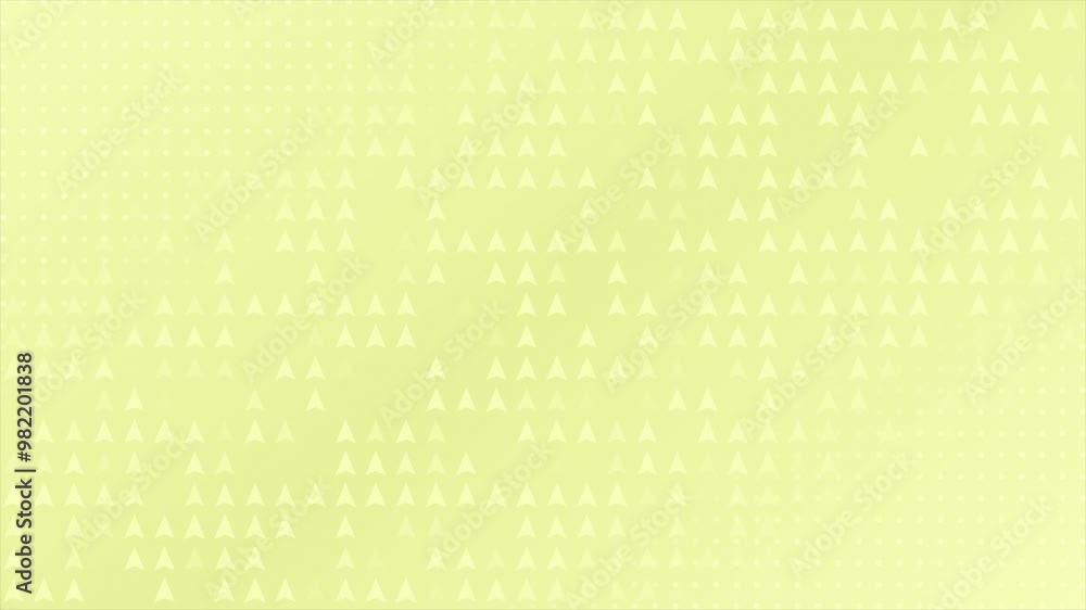 Yellow color appearing and disappearing triangular shapes with circular dots geometrical background Yellow color appearing and disappearing triangular shapes with circular dots geometrical background