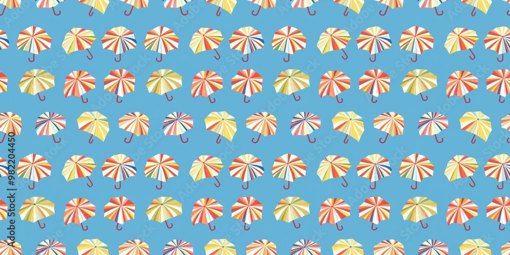 Playful beach umbrella pattern with vibrant summer colors. seamless background pattern Playful beach umbrella pattern with vibrant summer colors. seamless background pattern