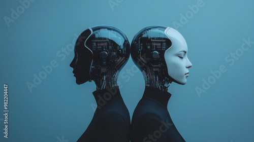 AI workforce, robots, cyborgs, machine takeover the job, future workforce, AI bots, humanity photo