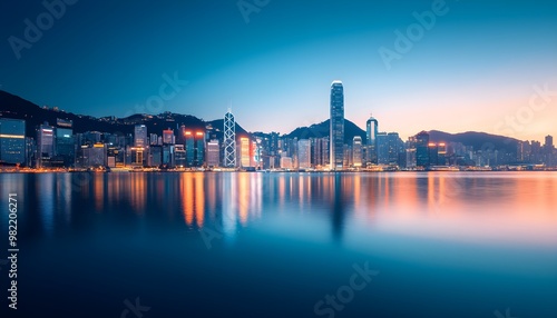 City skyline at night with lights polluting the sky, illustrating the impact of light pollution on the environment