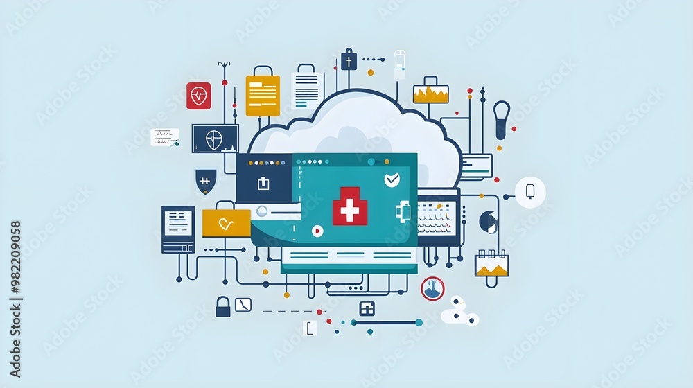 Cloud Computing Healthcare System Digital Technology Cloud Computing Healthcare System Digital Technology