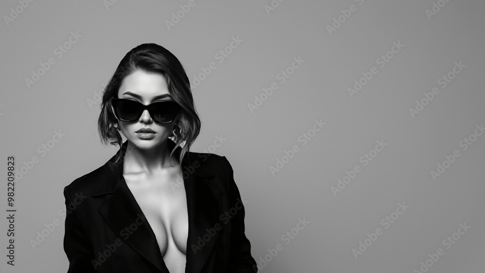 cool woman with sunglasses