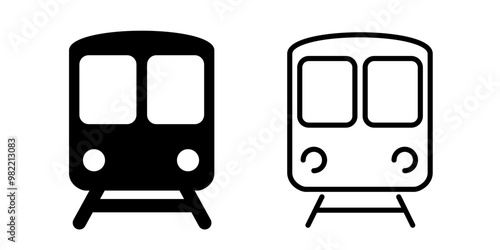 Train icon. Train icon set.