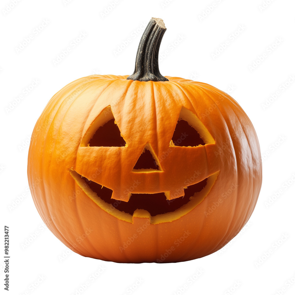 Fototapeta premium Halloween pumpkin isolated. transparent png.