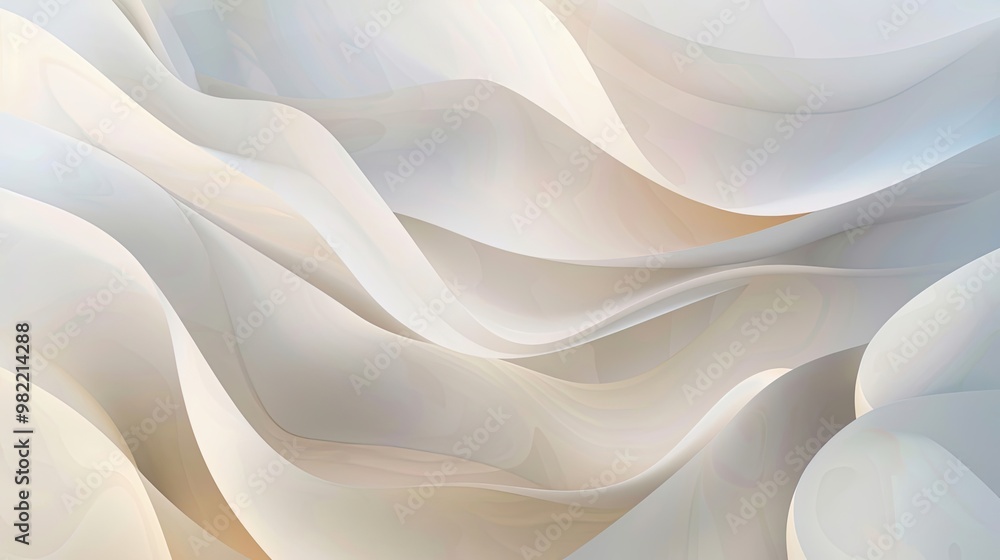 Obraz premium Gradient from cool gray to tan with smooth beige and white stripes for a minimalist look