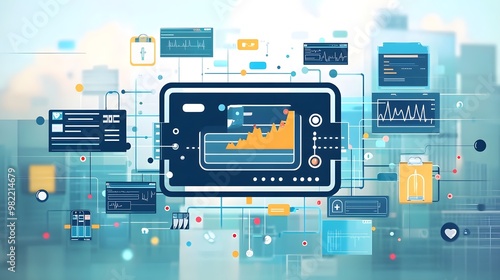 Data Network, Digital Technology, Interface Design