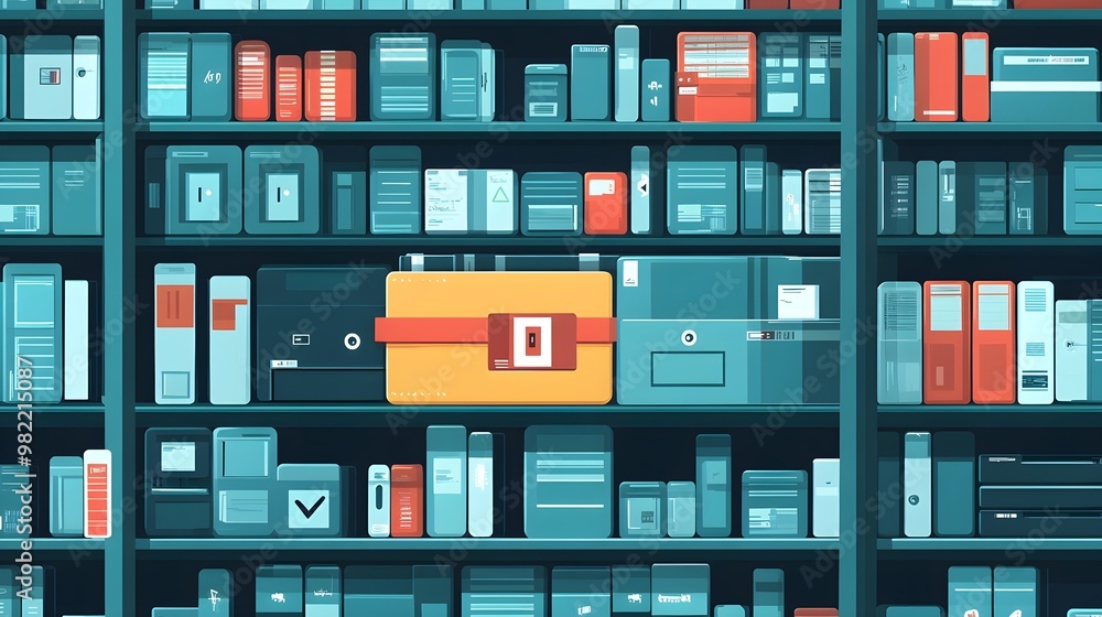 Data Storage Security: Locked Folder on Shelf Data Storage Security: Locked Folder on Shelf