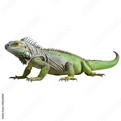 iguana ,isolated on white background , transparent png image