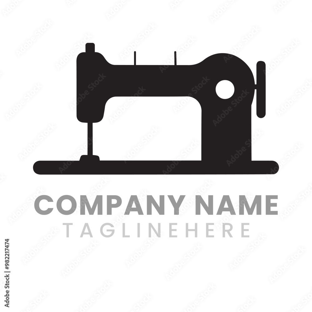 illustration of a sewing machine logo illustration of a sewing machine logo