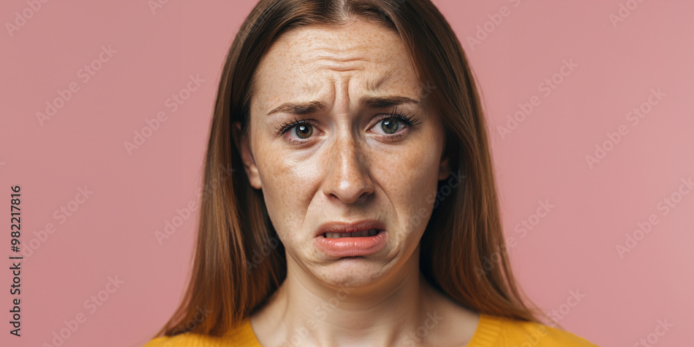 Woman with a bewildered and perplexed expression Woman with a bewildered and perplexed expression