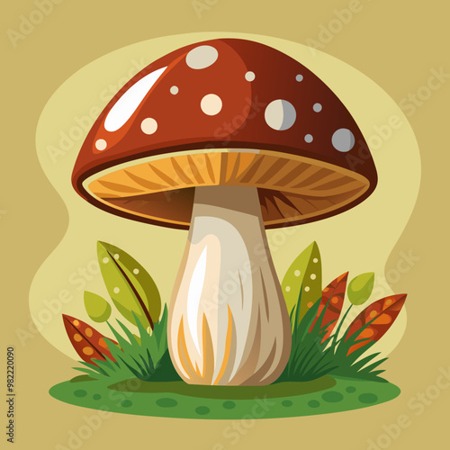 vector illustration of mushroom