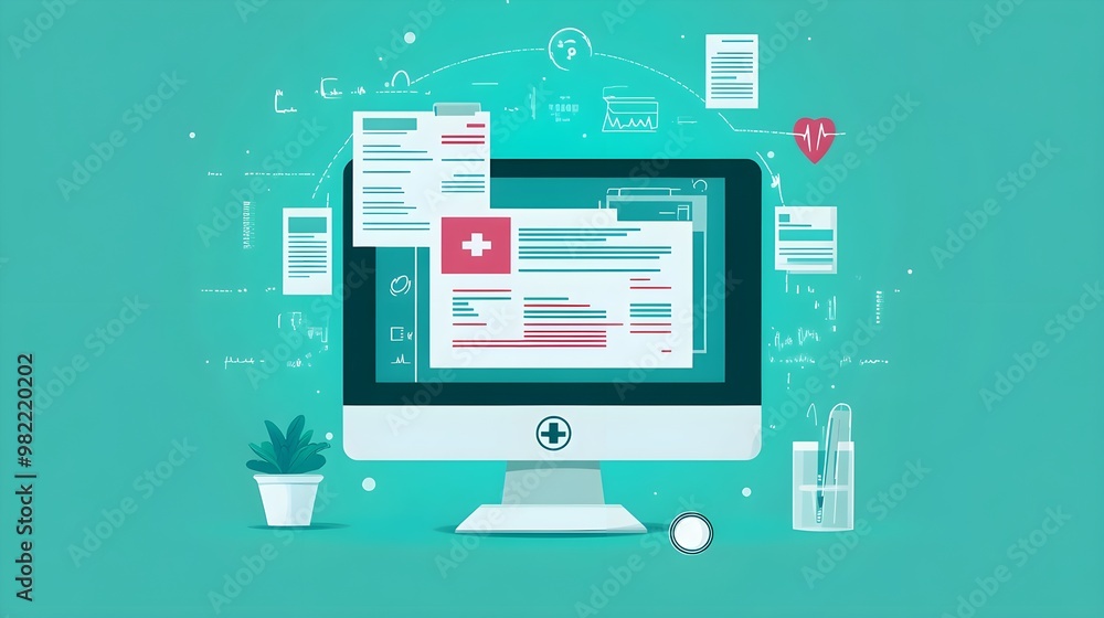 Digital Healthcare Technology Medical Records Desktop Digital Healthcare Technology Medical Records Desktop